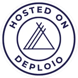 hosted on deploio sticker